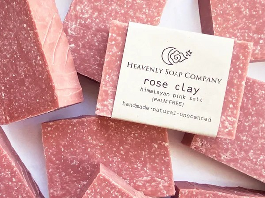 ROSE CLAY HIMALAYAN PINK SALT SOAP (UNSCENTED)